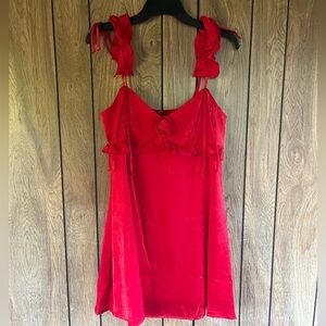 Red Rose Ruffle Mini Dress, NWT Size Small, Wild Fable
